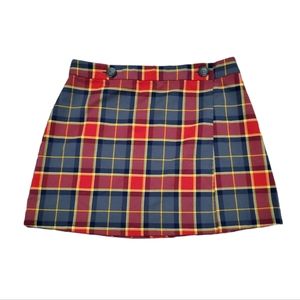 Forever 21 Plaid Wrap Mini Skirt